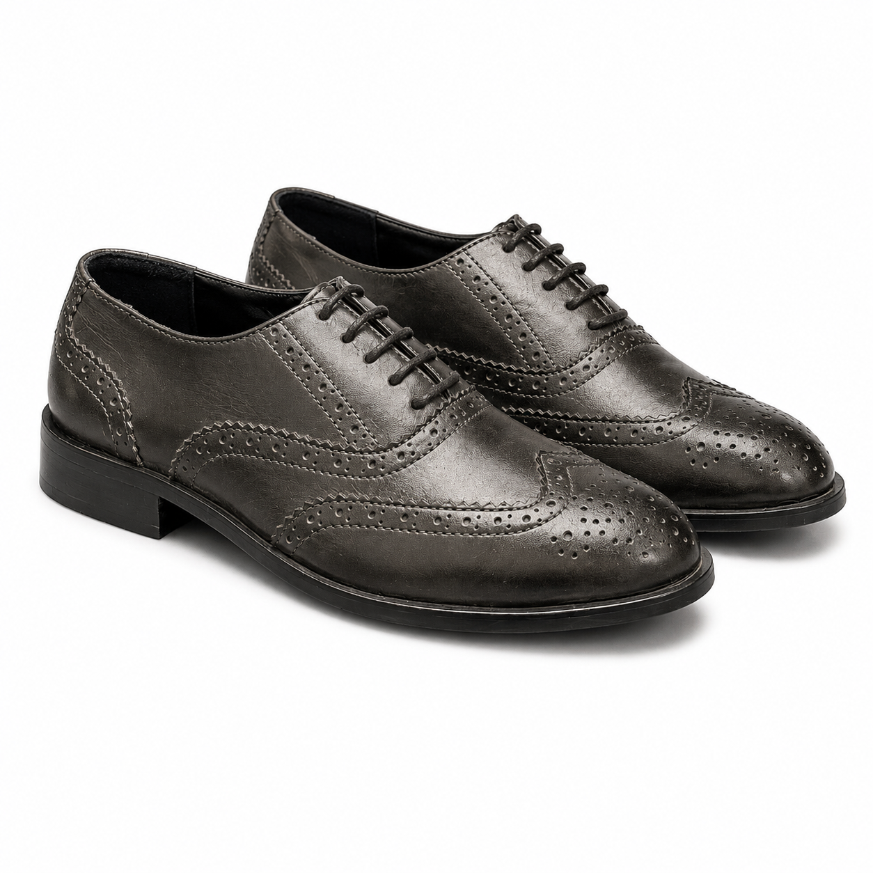 Lucifer Black — Classic Wingtip Brogue Oxfords for Men