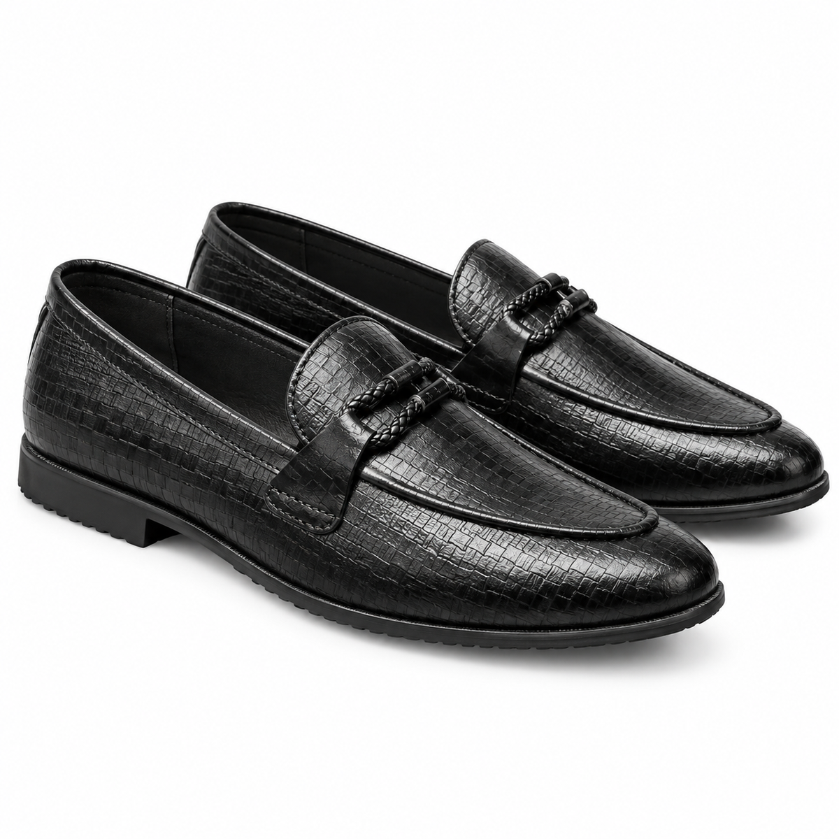 VIPER BLACK Braided Loafers