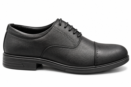 CLIFF BLACK Cap-Toe Medicated Shoes (CBM-116)