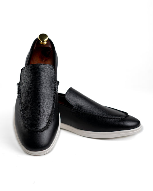 Flint Black Loafer Shoes