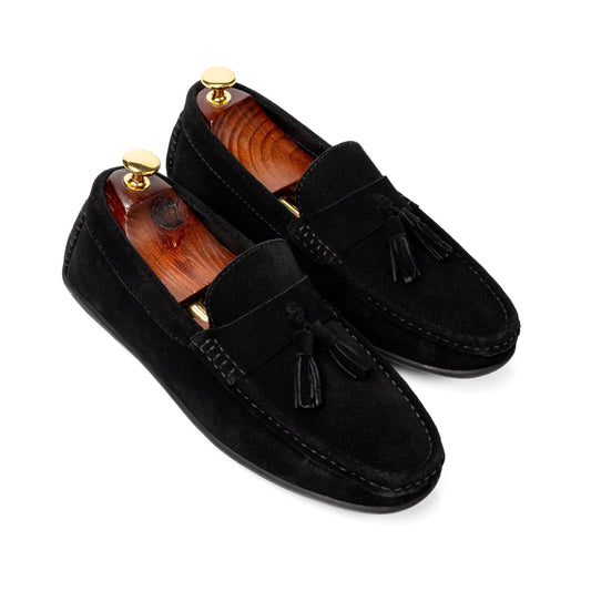 Foster Black Suede Loafers For Men
