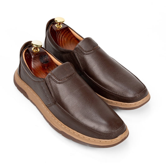 SOFY Brown Medicated Leather Shoes