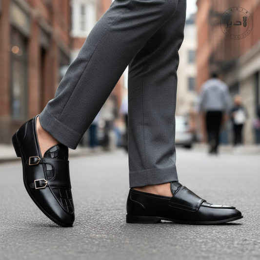 CROC BLACK Formal Shoes (CB-899)