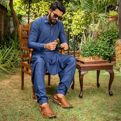 "Timeless Peshawari chappal by Ladir - Zalmi Walnut Brown with premium comfort."