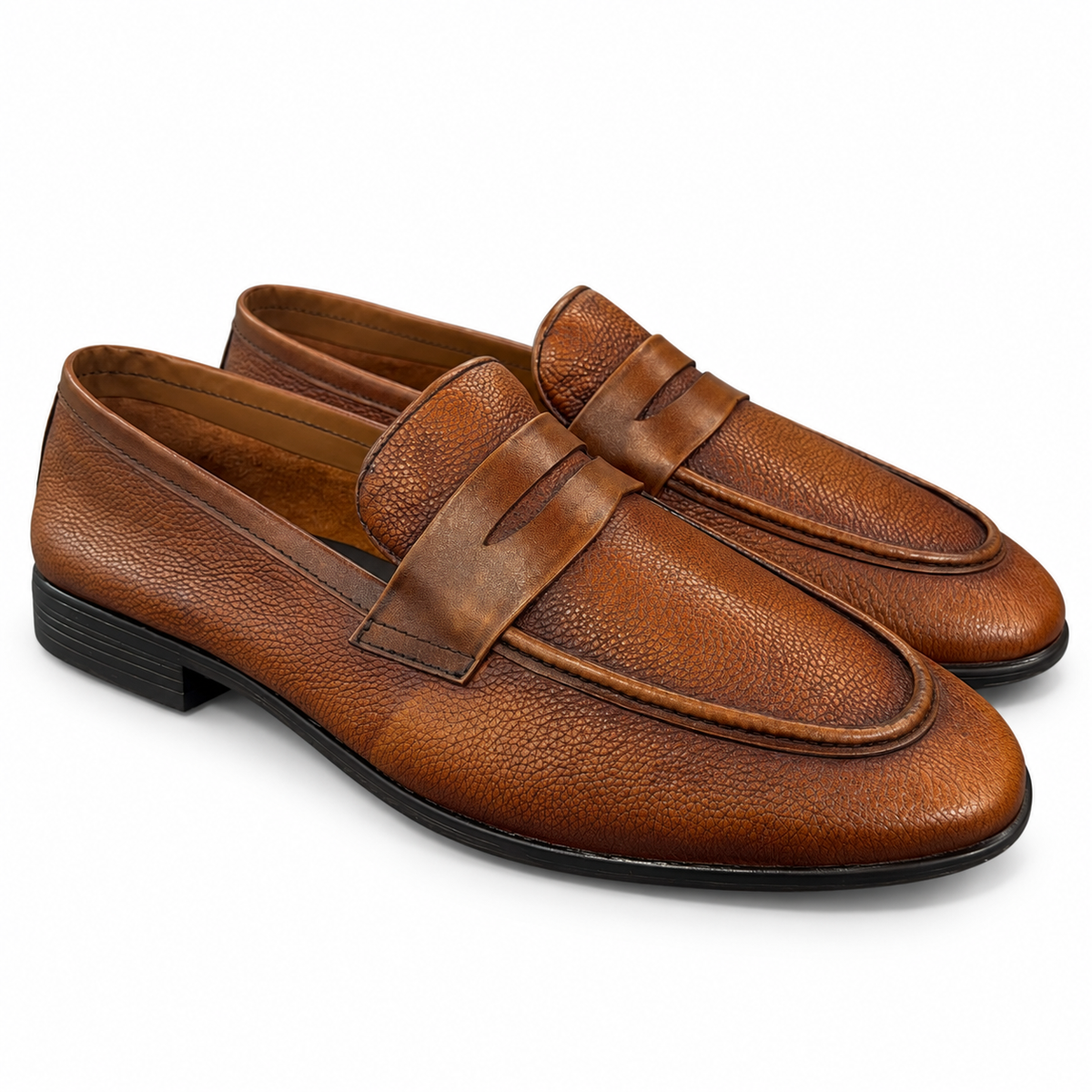 MILO TAN Foldable Penny Loafers