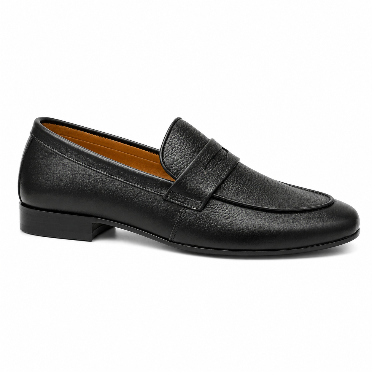 Corbin Black  — Premium Leather Penny Loafers for Men