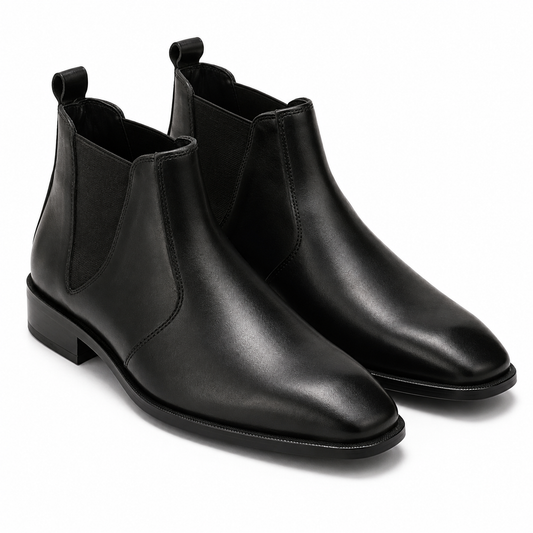Wesley Black Chelsea Boots