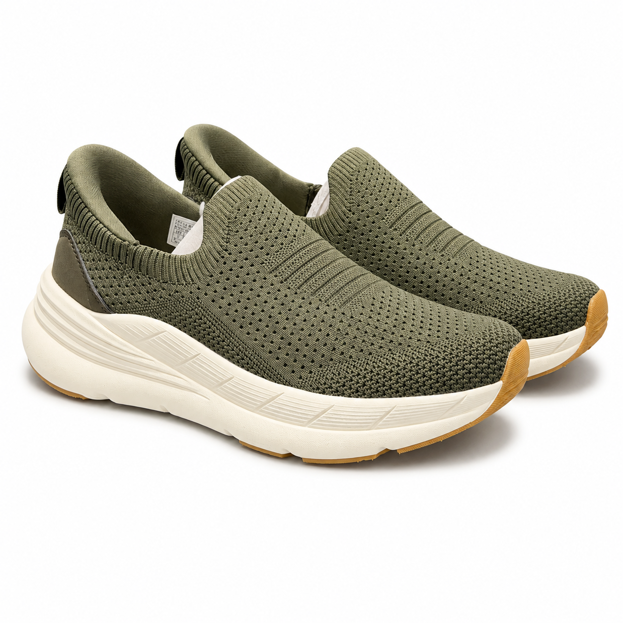 Drake Olive — Lightweight Knit Slip-On Sneakers for Men