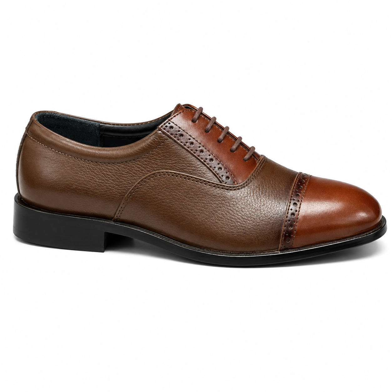 Barclay — Two-Tone Leather Captoe Oxfords for Men