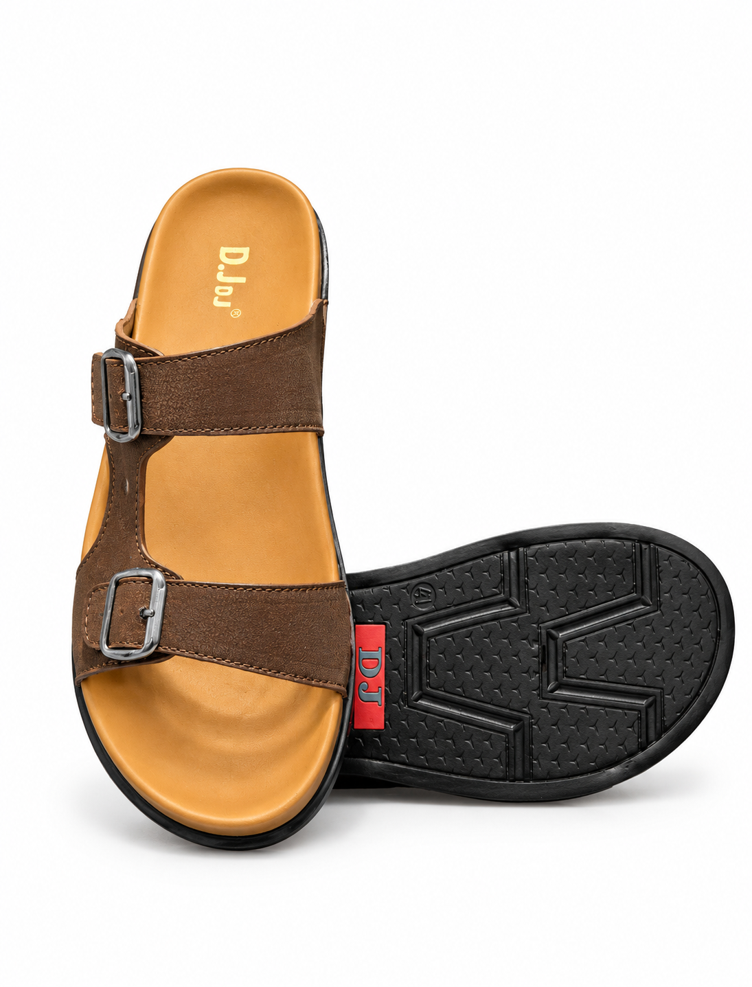 BROWN Buckle Slides