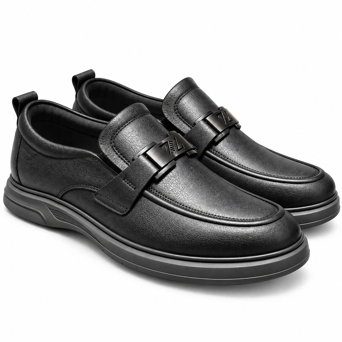CREST BLACK Strap Medicated Shoes (CSM-114)