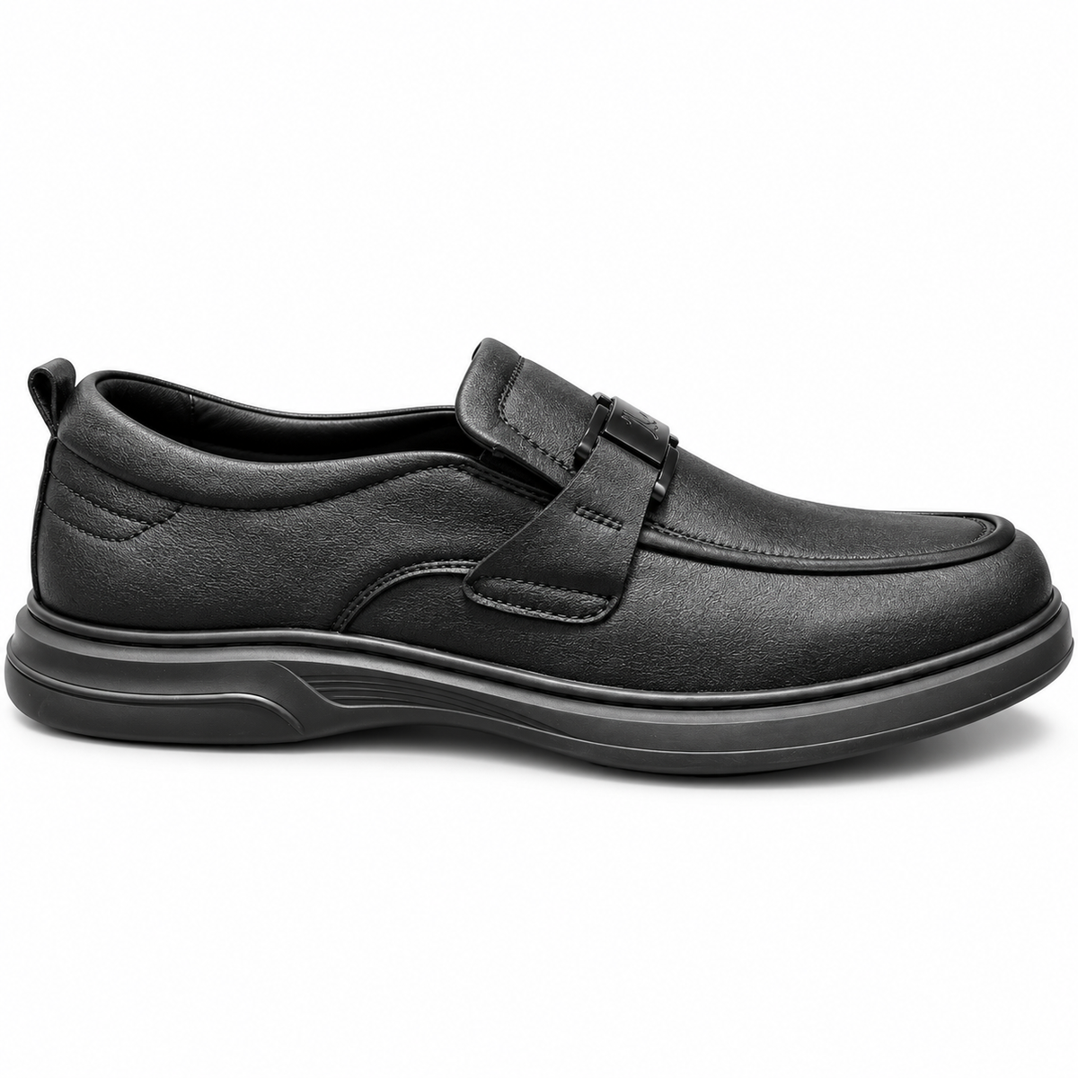 CREST BLACK Strap Medicated Shoes (CSM-114)
