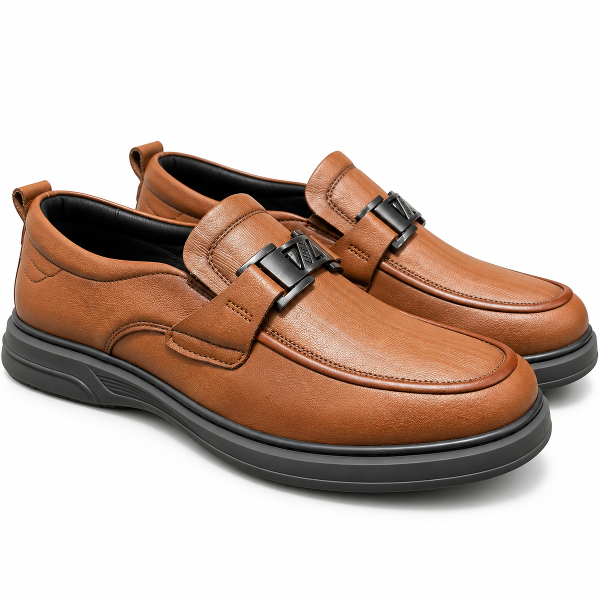 CREST BROWN Buckle Medicated Shoes (CBM-110)