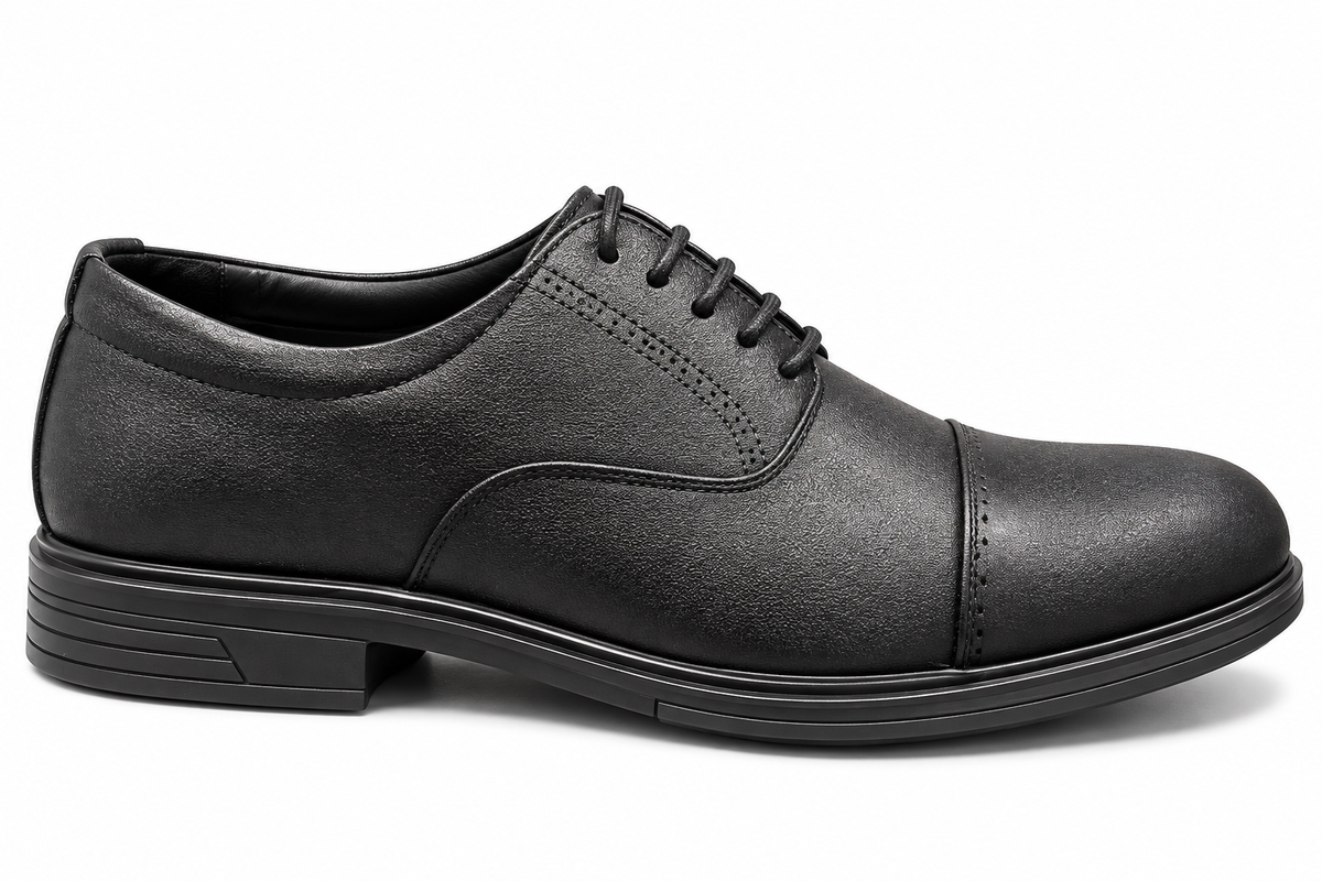 CLIFF BLACK Cap-Toe Medicated Shoes (CBM-116)