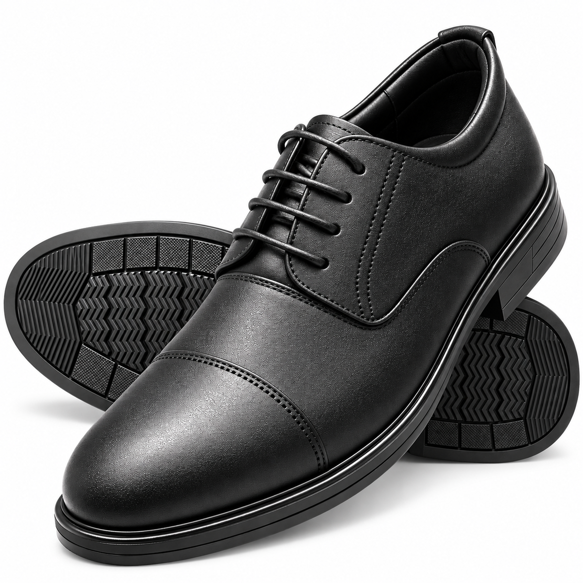 CLIFF BLACK Cap-Toe Medicated Shoes (CBM-116)