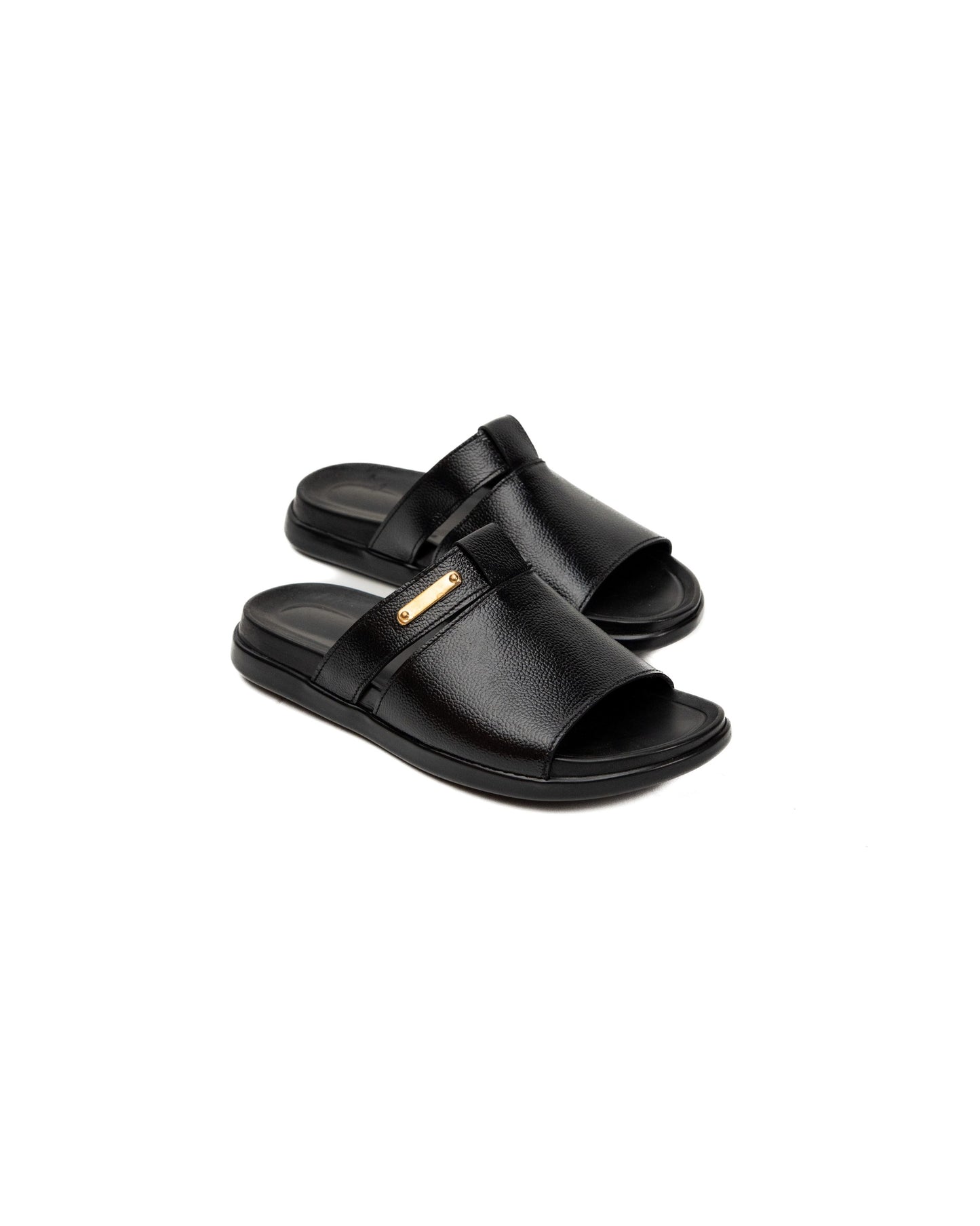 Side Buckle Black Sandal