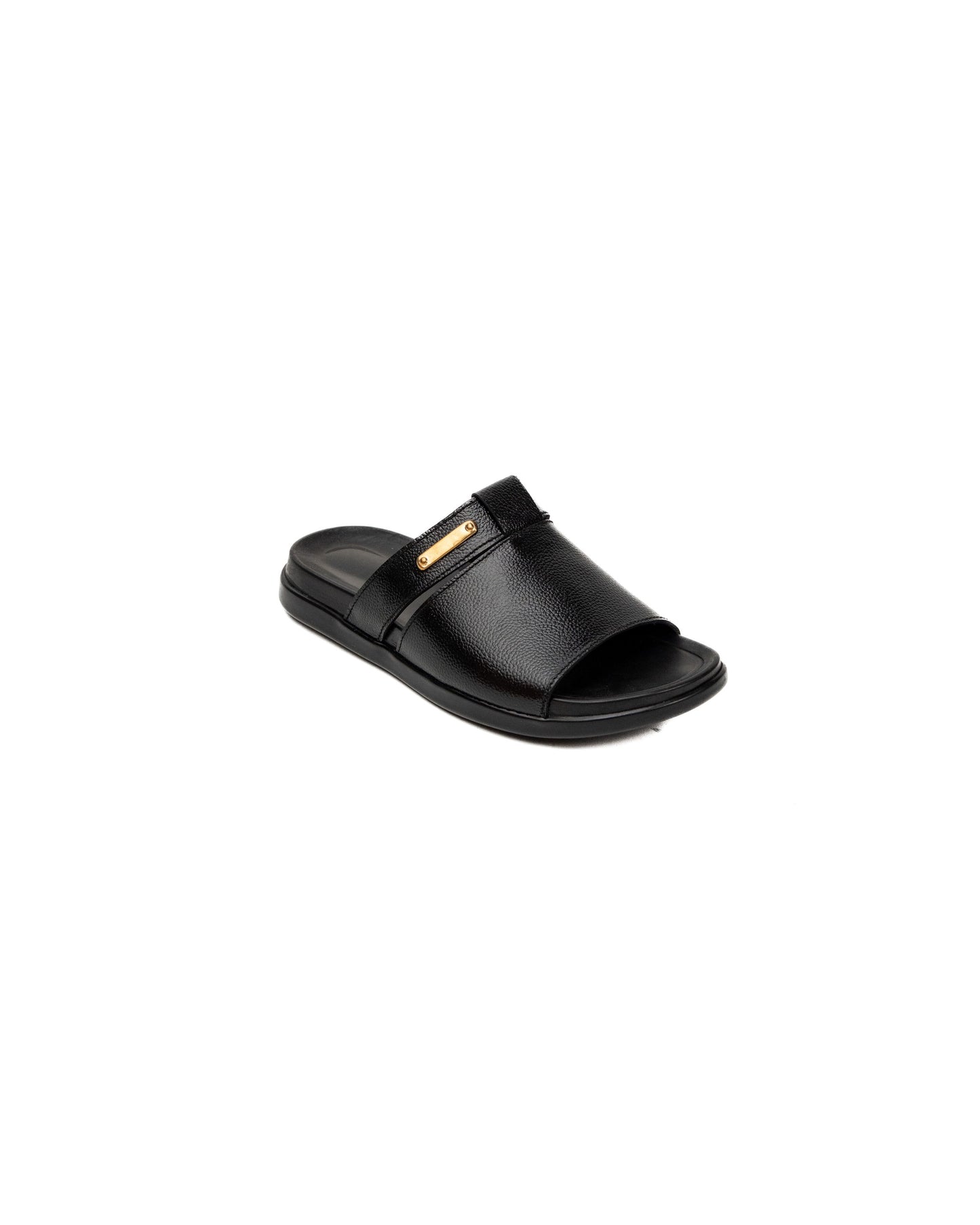 Side Buckle Black Sandal