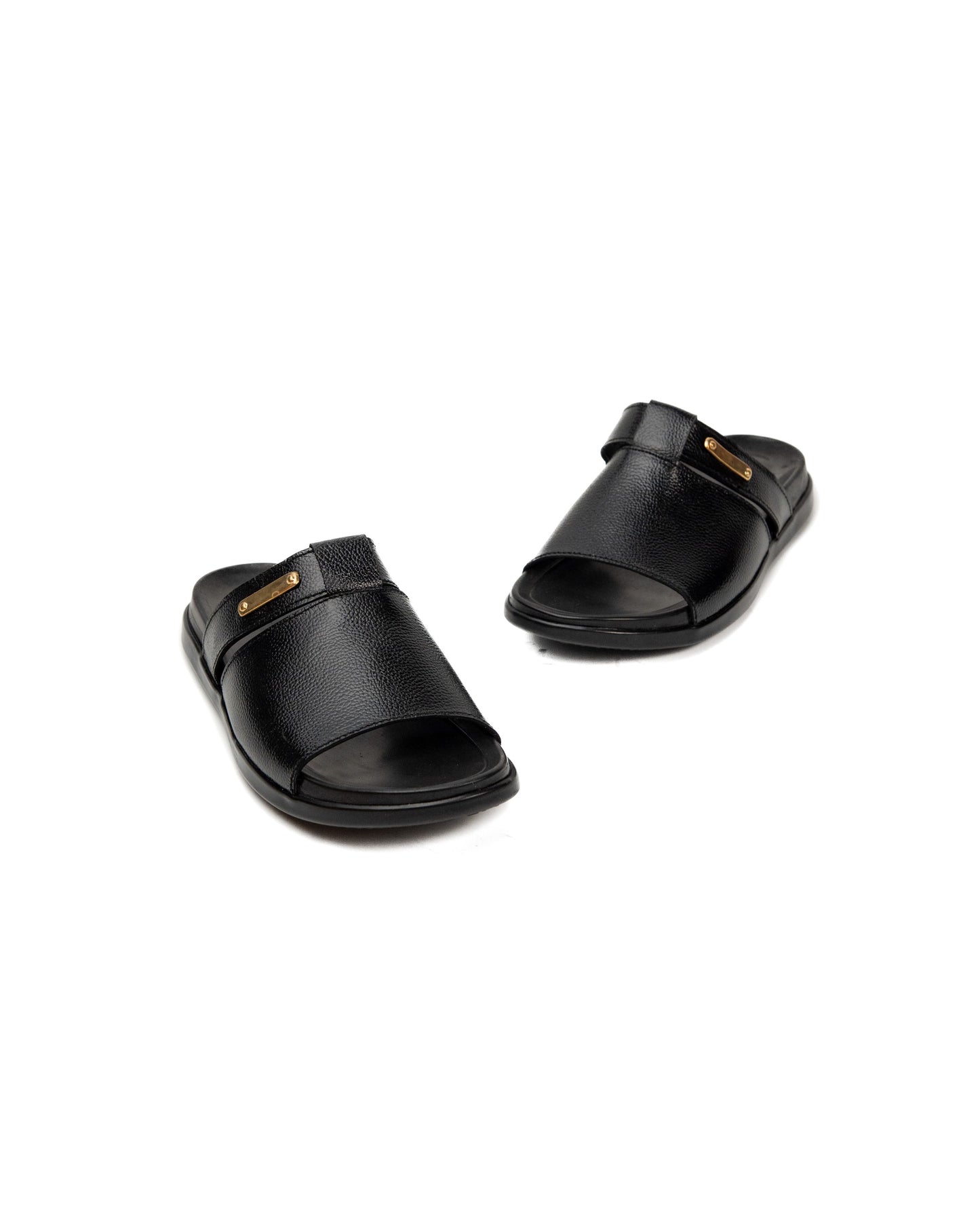 Side Buckle Black Sandal