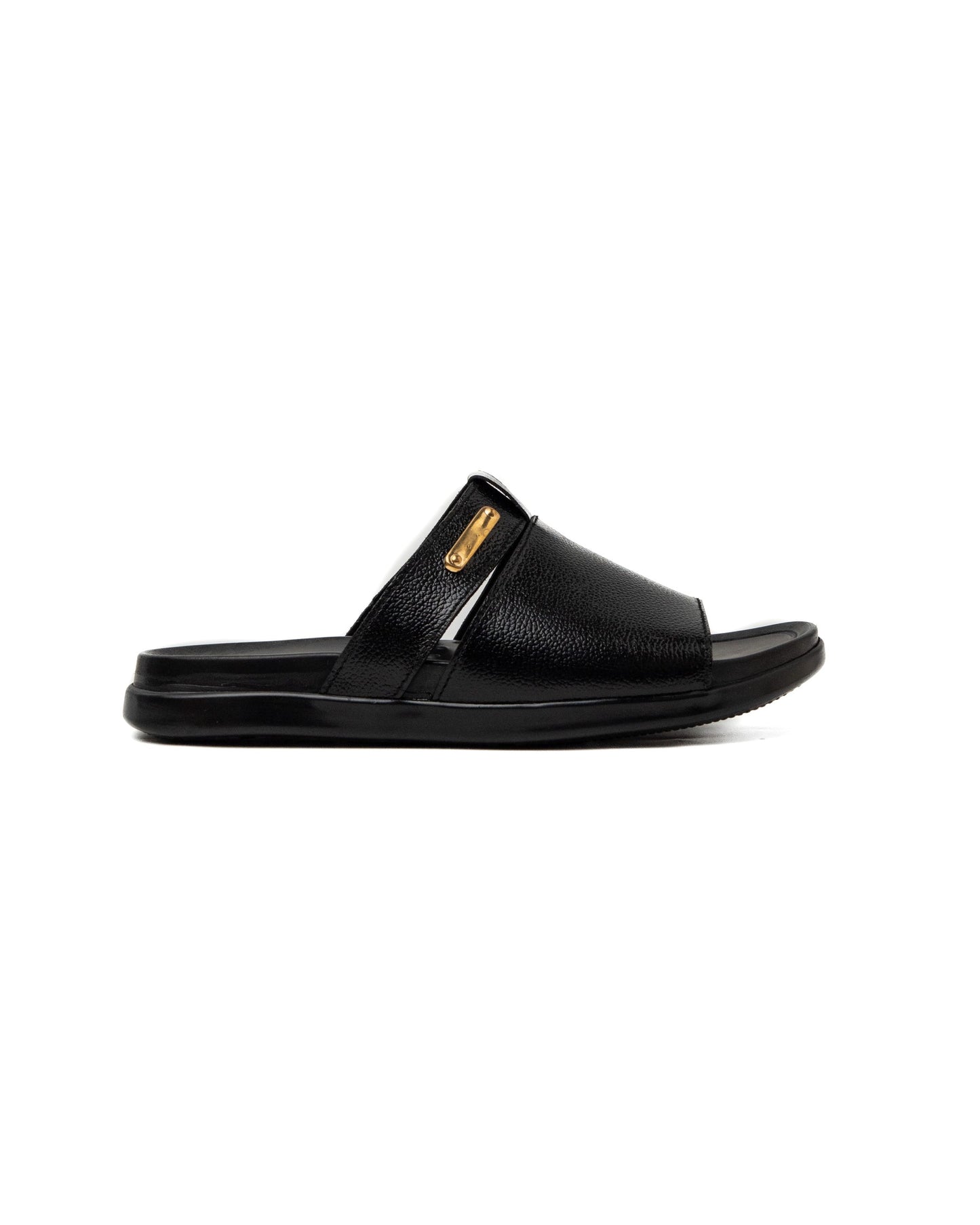 Side Buckle Black Sandal