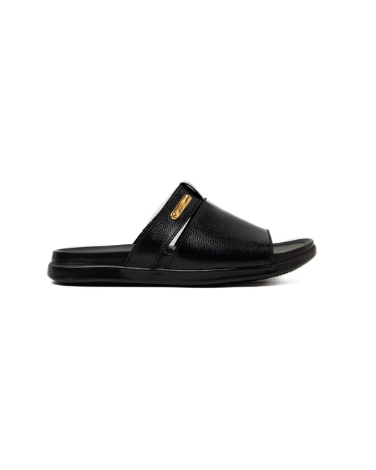 Side Buckle Black Sandal