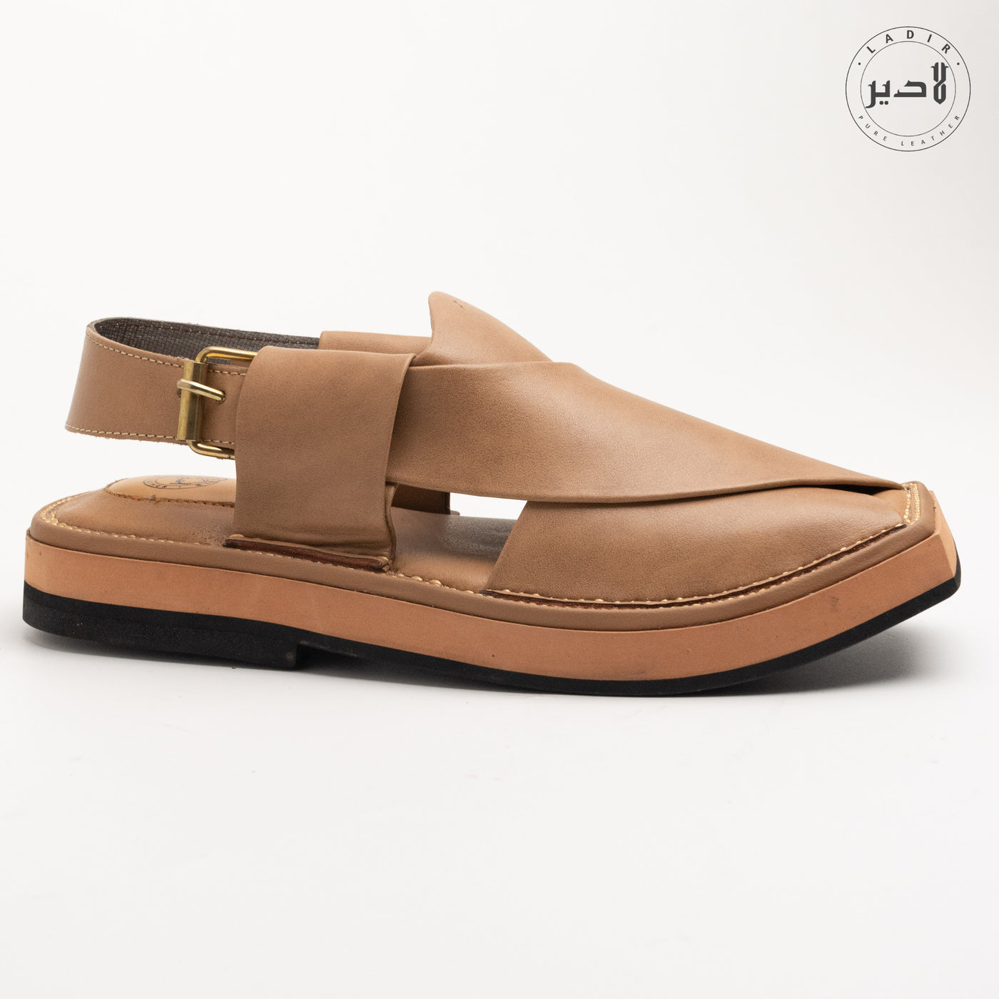 "Fawn Ladir Kaptaan Sandal - Premium Kaptaan chappal for timeless elegance."