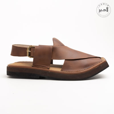 "Durable Sole of Shaded Brown Kaptaan Chappal by Ladir"