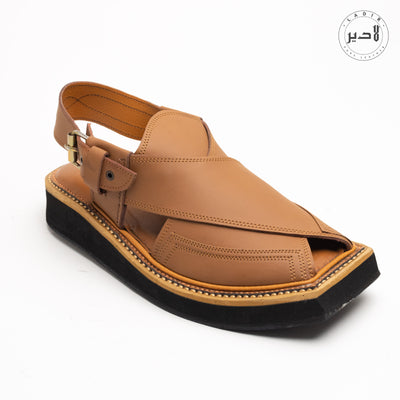 "LADIR KAPTAAN CHAPPAL in Light Brown - Comfortable and classic design."