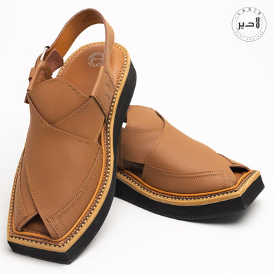 "Traditional Light Brown LADIR KAPTAAN CHAPPAL - Perfect for everyday wear."