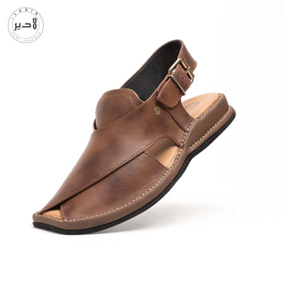 Ladir Xalmi Double Shaded Peshawari Chappal - Side Profile