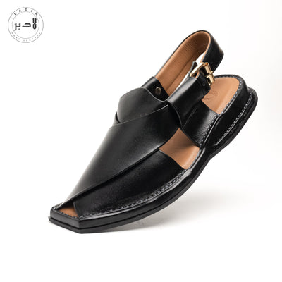 "LADIR XALMI GLOSSY BLACK SANDAL - Durable Sole for Long-Lasting Wear"