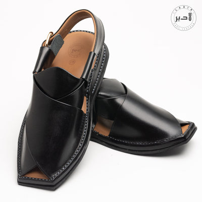 "LADIR XALMI GLOSSY BLACK SANDAL - Superior Craftsmanship in Glossy Black"