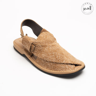 "LADIR Round Fawn Chappal Sandal - Traditional Craftsmanship Meets Contemporary Style"