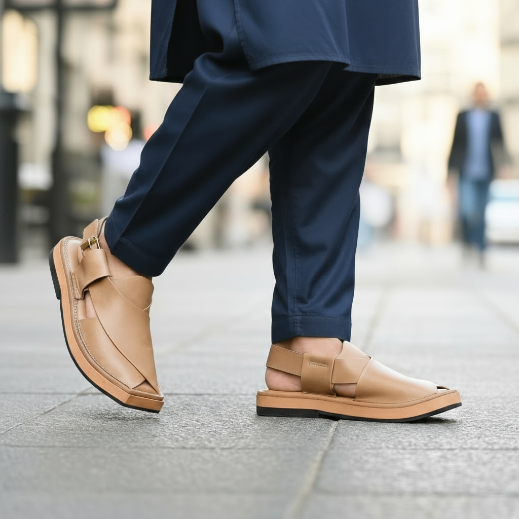 HEEL FAWN Kaptaan Chappal (KNH - 1101)