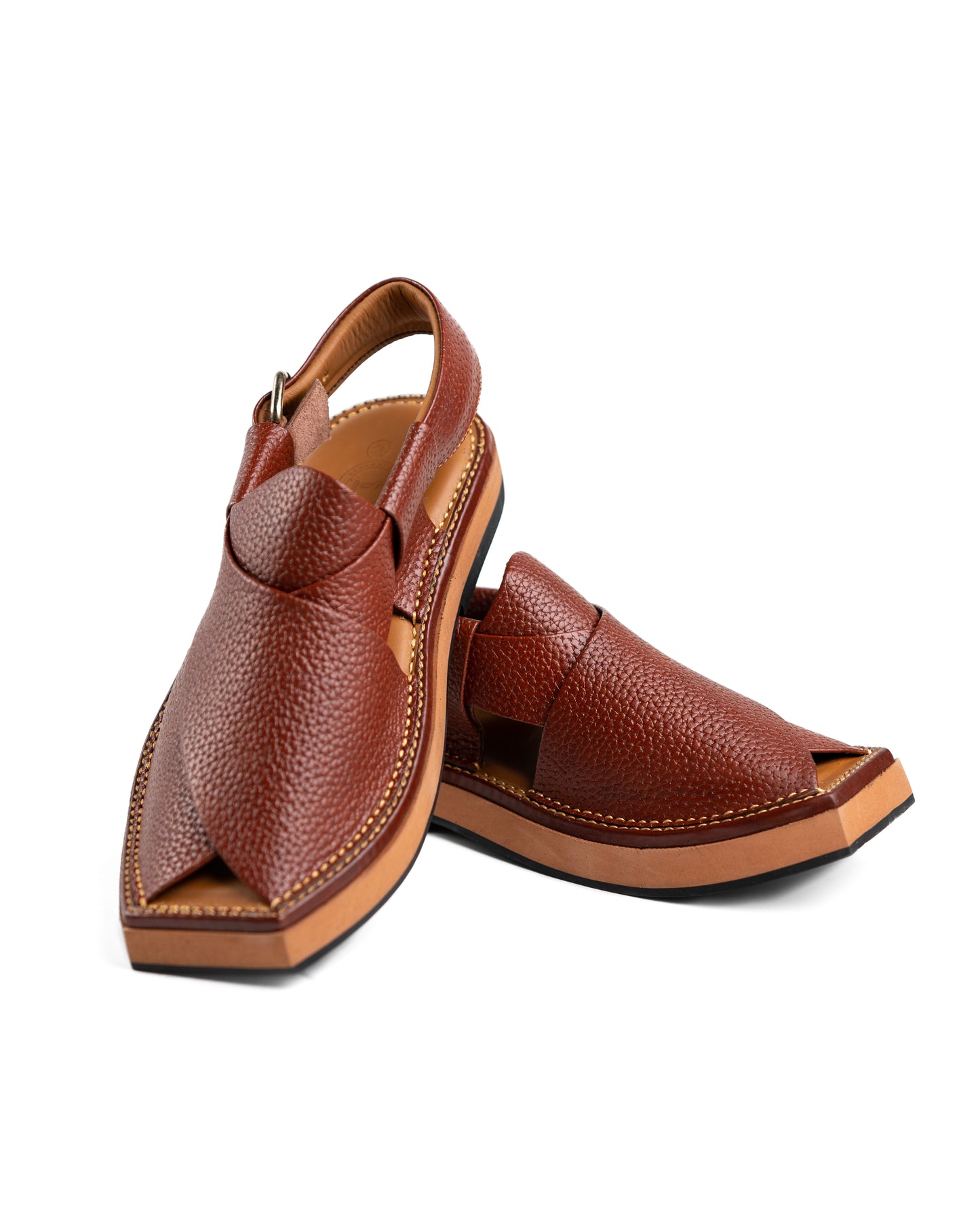 Elegant Kaptaan Chappal made from premium leather with free delivery in Pakistan