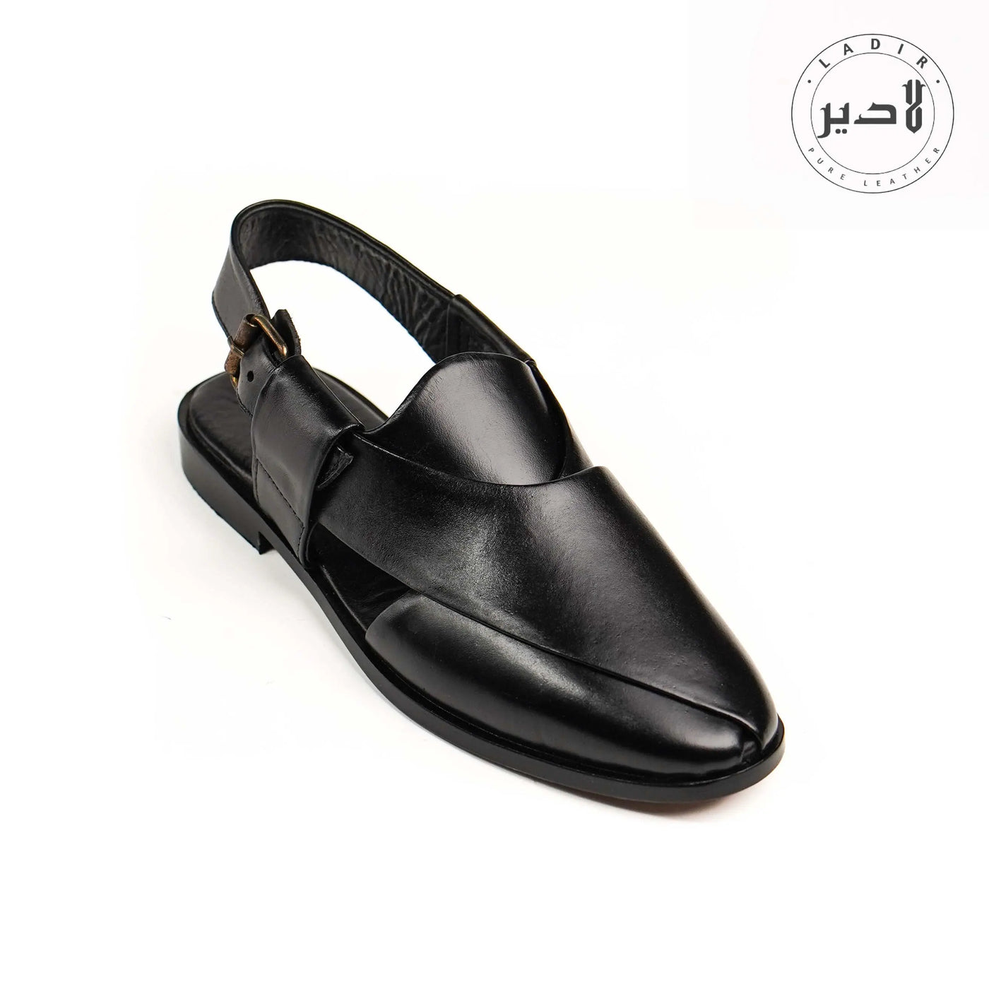 "Durable and elegant Ladir Kaptaan Nova Black Sandal - Ideal for daily wear."