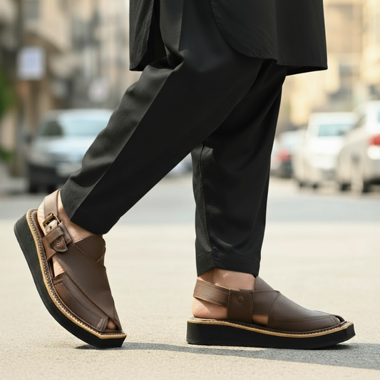 PECAN BROWN KAPTAAN Chappal (KN-108)