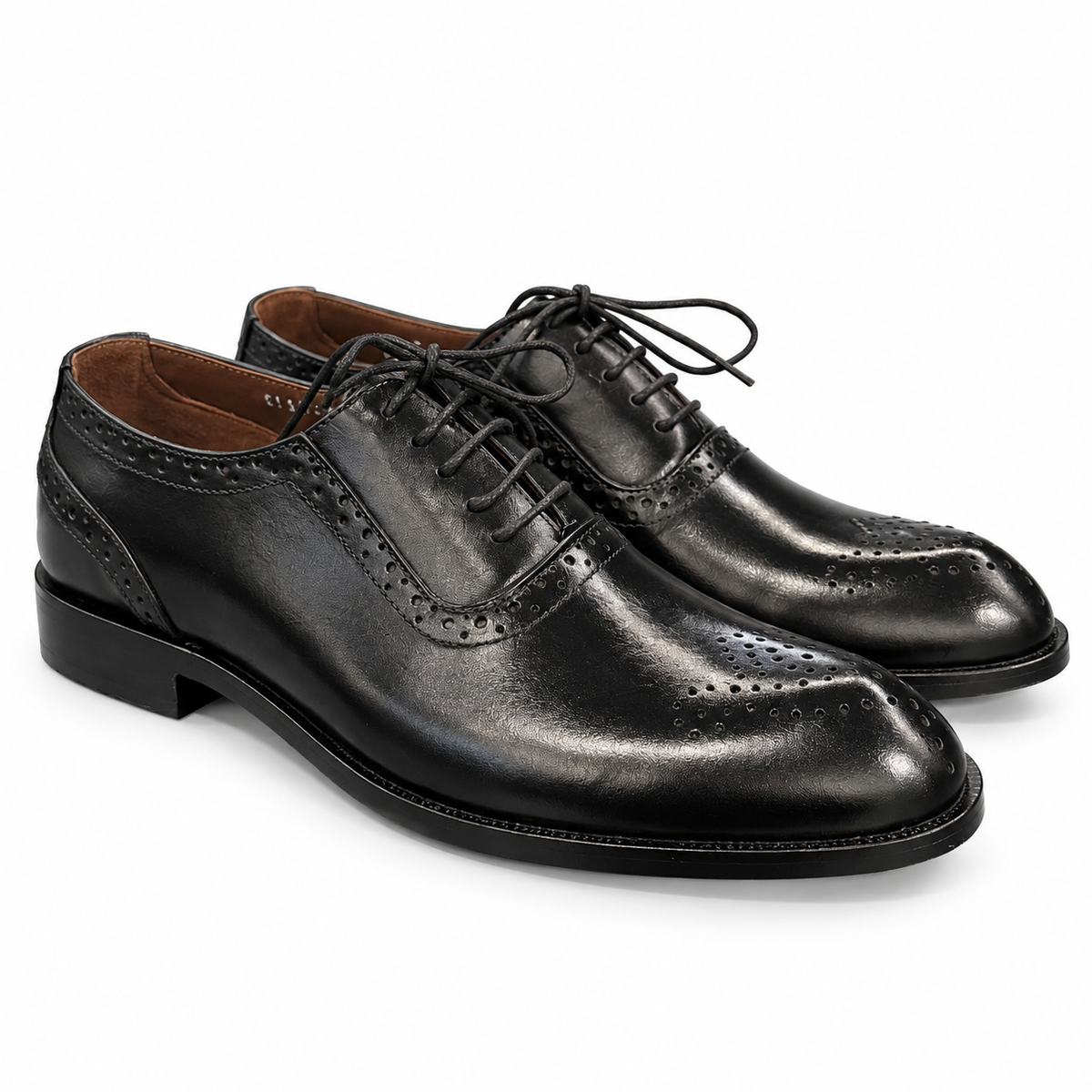 DUKE BLACK Brogue Oxford