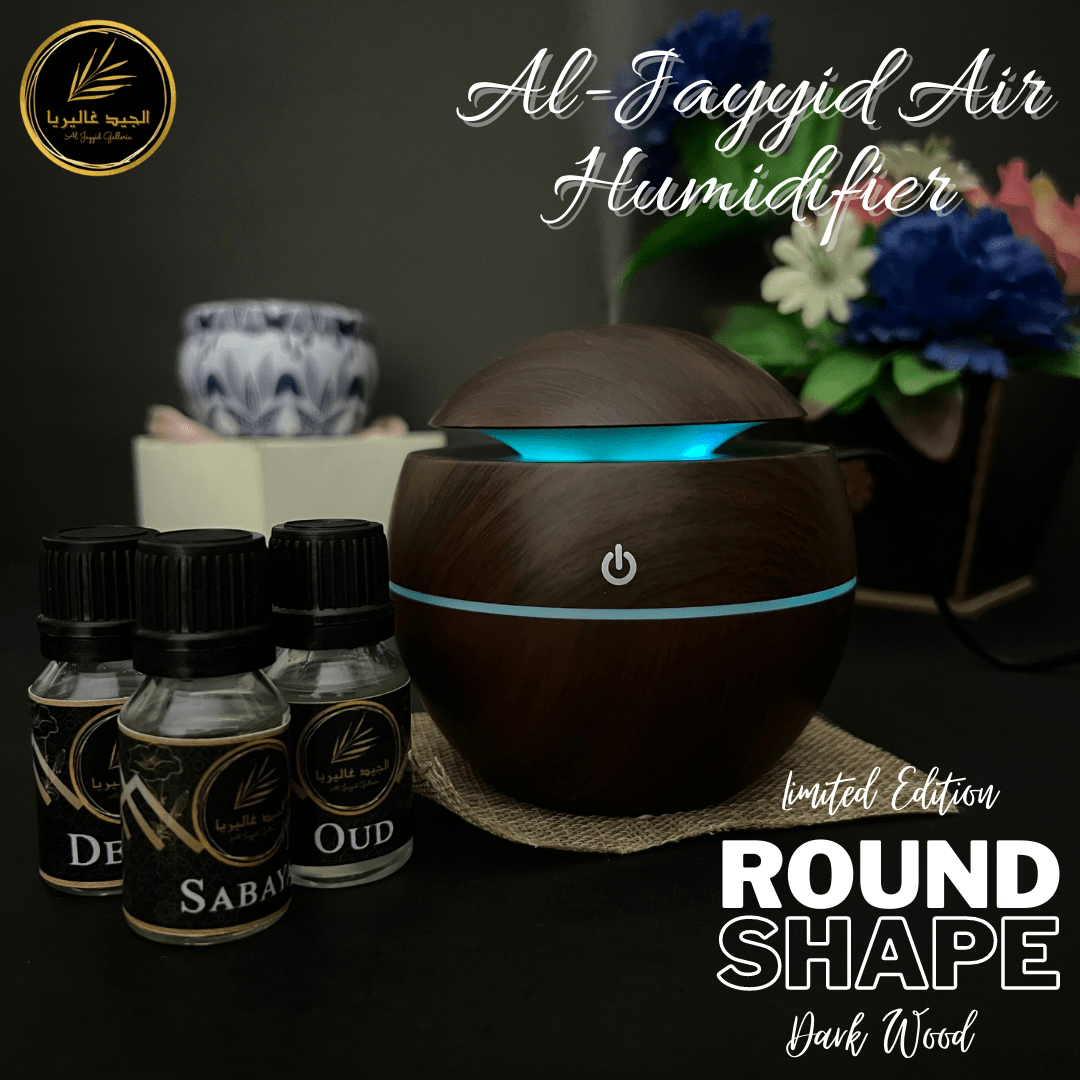ROUND-DARK WOOD Air Humidifier