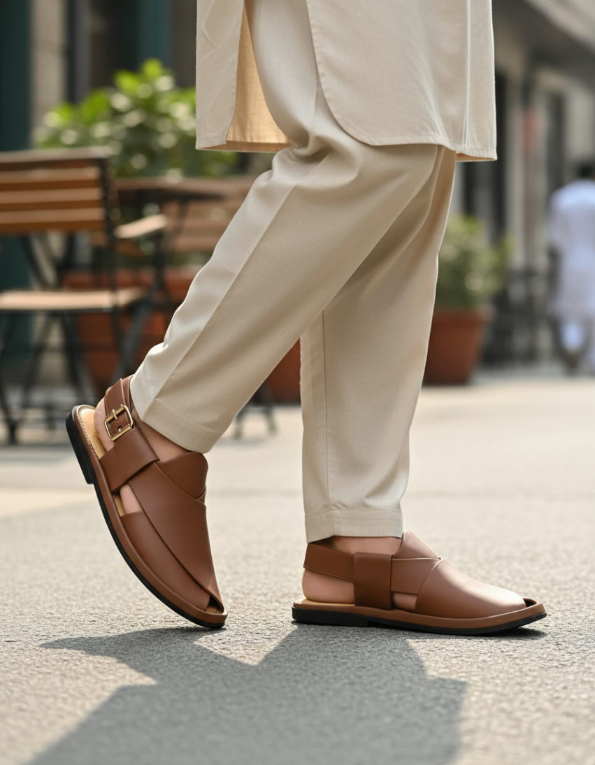 ROUND WALNUT PESHAWARI Chappal (RSW-301)