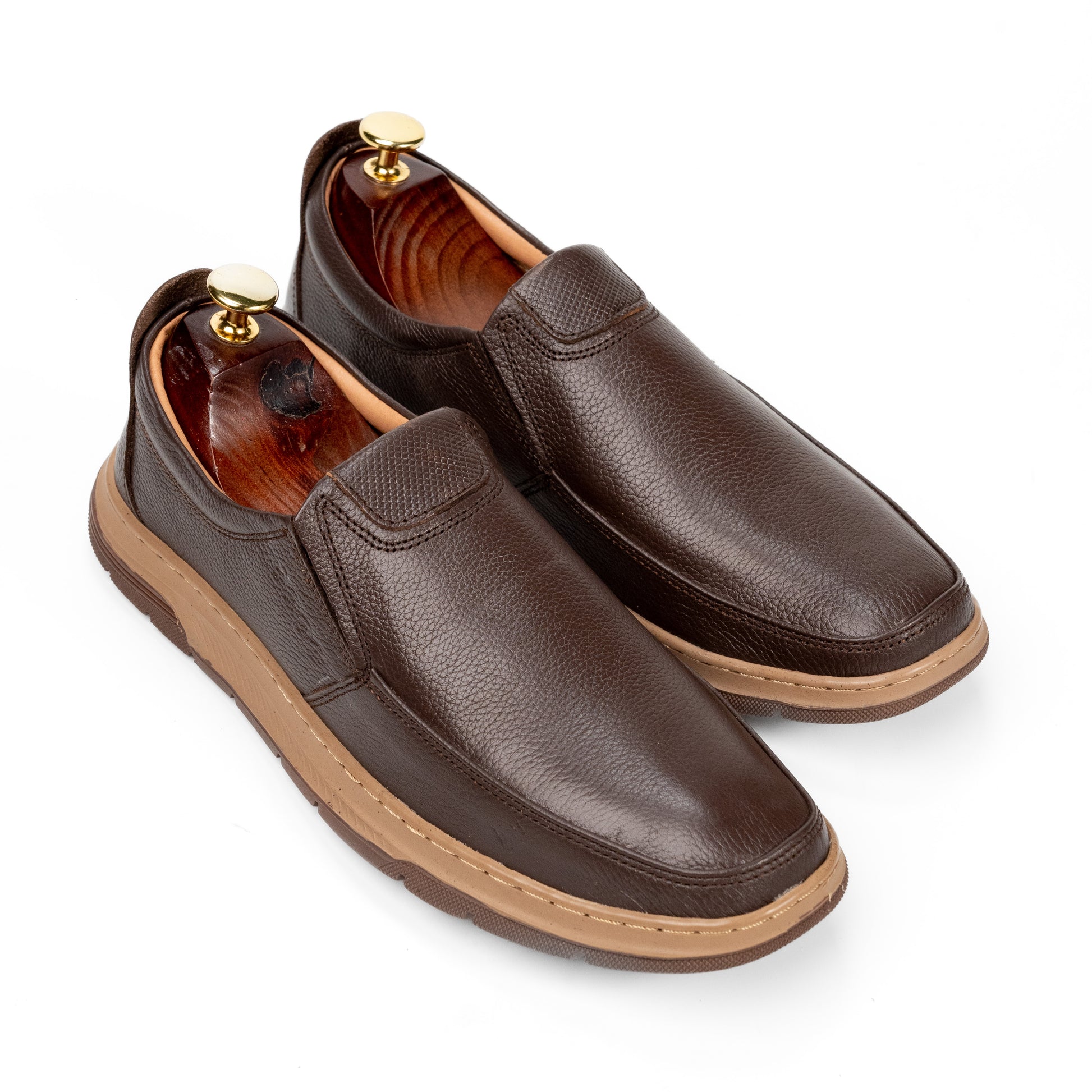 SOFY Brown Medicated Leather Shoes