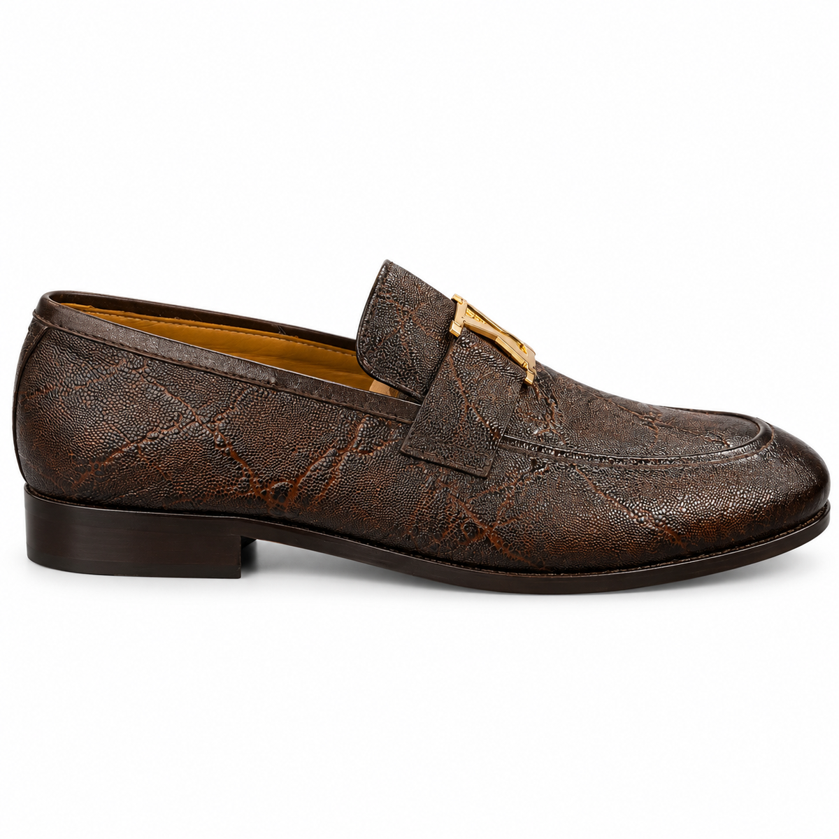 HENRY BROWN Antique Gold-Plate Loafers