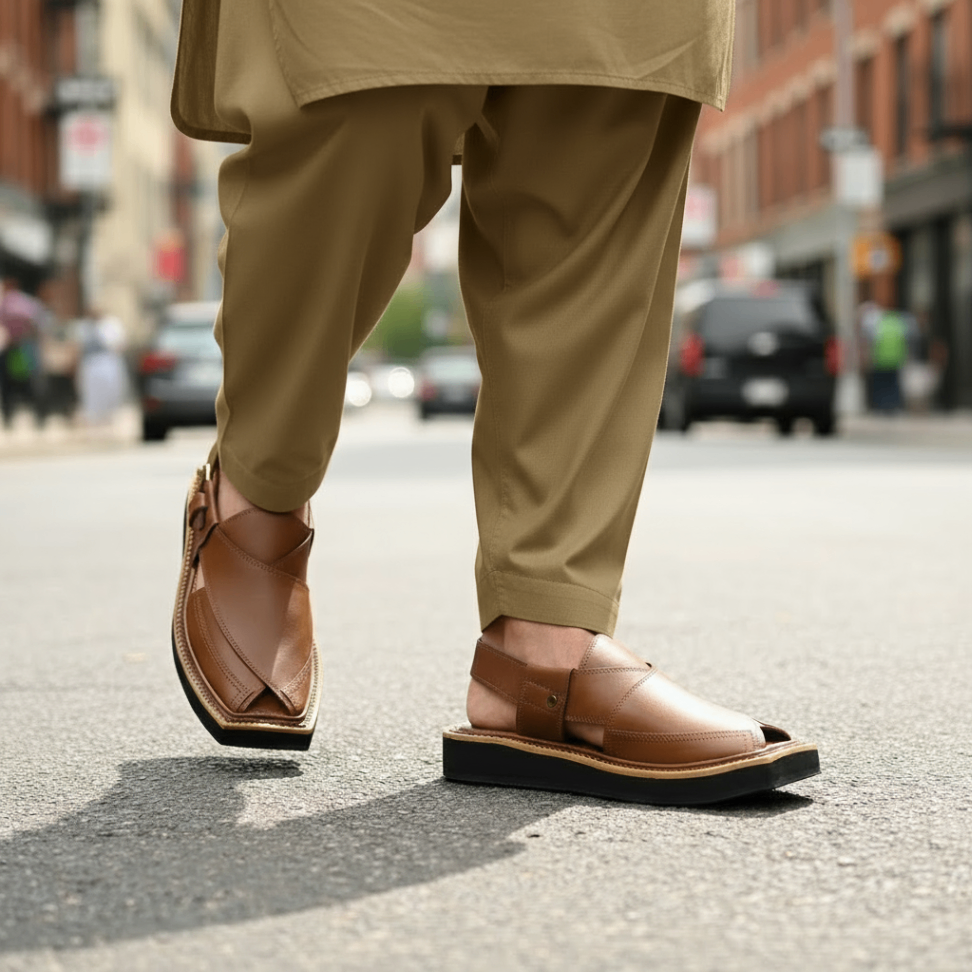 WALNUT BROWN Kaptaan Chappal(KN-109)