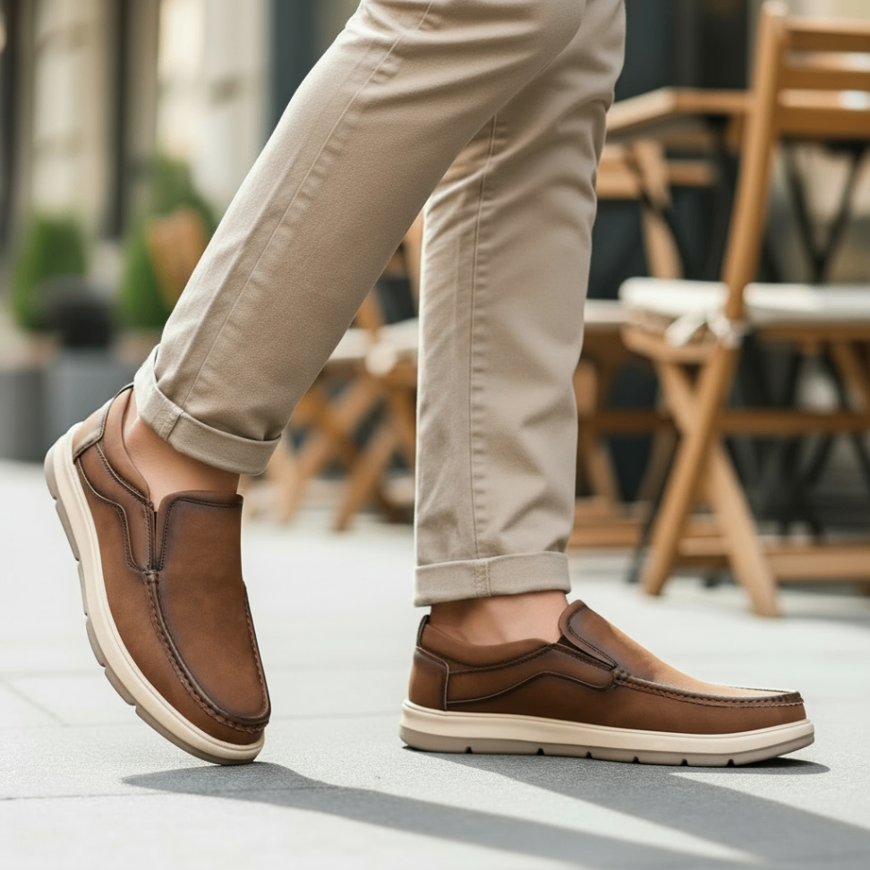 Brat Dark Brown Medicated Shoes For Men